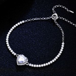Sier Bracelet 925 Mo Sangshi Heart Shape Simple Womens First Jewelry Live Broadcast Tiktok Jewelry Live Broadcast