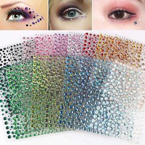 Tattoo Transfer 1Pc Self Adhesive Acrylic Rhinestone For Phone PC Car Decal Styling Accessories Art Diamond Scrapbooking Stickers 11 Colors 240427