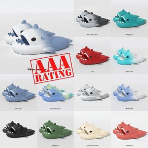 2024 foam runners designer shark slippers sliders men women kids slides pink blue grey pillow slides sandals soft thick cushion slipper cloud slide indoor shoes