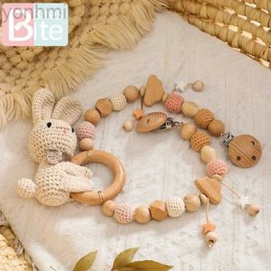 XFSH Mobiles# Baby Rattle Stroller Mobile Toys 0-12 Months Newborn Crochet Rattle Toys Wooden Clips Pendant Toys for Newborn Ocean Animal Toys d240426