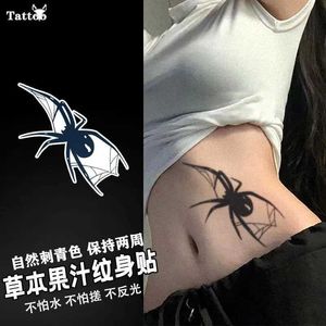 Tattoo Transfer Sexig tatuering klistermärken för kvinna tillfällig falska goth tatueringar vattentätt hjärta tatuering varaktig spindel konst cool örtjuice tatuering 240427