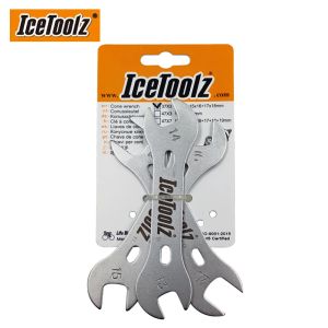Tools IceToolz 37x3 Bicycle Cone Wrenches Combo Set Bike Axle Hub Wrench Repair Tools 37A137B137C1 Spanner Headset Repair Tools Set