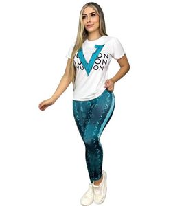 Женские спортивные костюмы 2024 Spring New Fashion V Nece Print Женская дизайнерская марка для женского бренда.