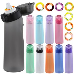 Flavored Water Bottle 650ML Sports Alr Up Drinking Bottle 7 Fruit Fragrance Pods Water Cup for Outdoor Camping Fitness Sports 240412