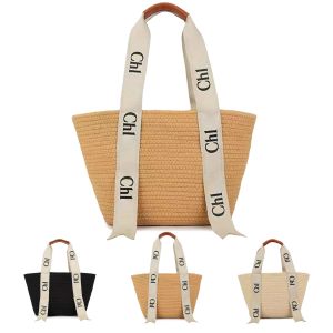 Летняя плетена -пляжная сумка дизайнерские женские кросс -сумочки Shoppng iclutch мешки сумки для ковша ручка наплечника