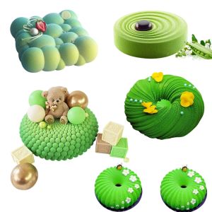 Moulds SILIKOLOVE 29 Hot Designer Silicone Pastry Mold for Baking Mousse Cake Mold 3D Chiffon Brownie Pan Homemade Desserts Tools