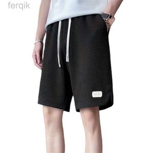 Shorts maschile estate cortometrali per uomini jogging casual sport pantaloni corti onde motivi a colori solidi corti sportivi a secco sciolto d240426