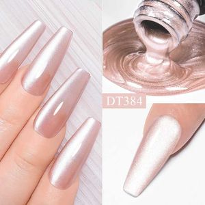 Nagellack möte över 7 ml rosa silvermånes magnetiska gelpolska varnis semi permanent blöt av gel nagellack UV LED -gel manikyr y240425