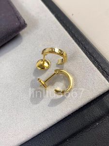 Тонкие золотые серьги для женщин для женщин без алмазных серьгов моды Top V-Gold Paree 18k Classic Classic Serving