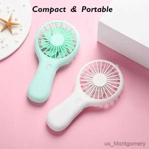 Elektrische Lüfter Neues tragbares Mini Handheld Small Fan Creative Geschenkpockt Fan USB -Ladevorgang mit Telefonständer Office Desktop