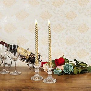 Candle Holders HeyMamba Vintage Glass Candlestick Dinner Holder Home Wedding Decorations