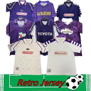 Retro Fiorentina Soccer Jerseys Batistuta Rui Costa Vintage Florence Rui Costa Футбольная рубашка Camisas de Futebo 91 92 93 94 95 96 97 98 99 00 1984 1985 1998 1999