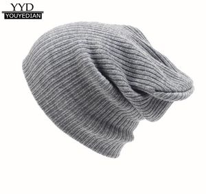 2016 New Fashion Women Men Knitting Beanie HipHop Winter Warm Caps Unisex 6Colors Hats For Women Feminino Bone S181203023289590