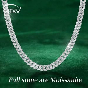 Strängar Herrkvinnor VVS1 Diamond S925 Sterling Silver 8mm Cuban Youth Halsband Gift Smycken 240424