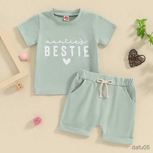 Set di abbigliamento per bambini vestiti per ragazze a manicotto estate top con pantaloncini di colori solidi set da 2 pezzi abiti per bambini