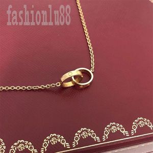 Trendy Pendant Necklace Designer Love Halsband Diamond Rings Luxury Jewelry Plated Gold Chains Charm Cjewelers smycken Par W292W