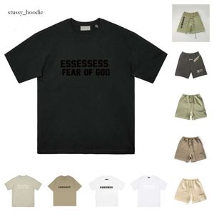 Mens EssentialStShirt Tshirts Классический базовый вышитый значок свободный EssentialSshorts хлопковые маленькие круглые шейные футболки EssentialSshirt Shorts Graphic 6622