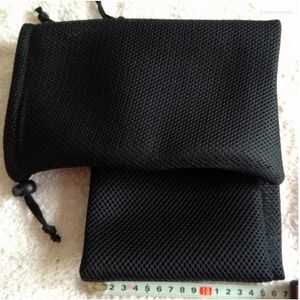 Bolsas de jóias 200pcs Black Mesh Bags Gift Small Treating 16 25cm Dust for Packaging by DHL