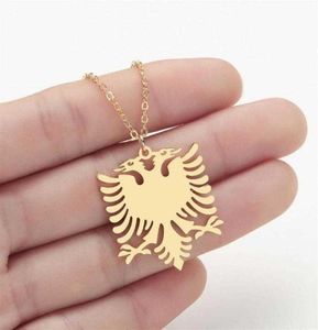 Necklaces Pendant WANGAIYAO Stainless Steel Accessories Albanian Eagle Golden Necklace Couple Fashion Personality Item Jewelry198y1770781