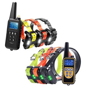 Krage USB Dog Electric Shock Training Collar 3 lägen Pet Remote Waterproof Smart Device Dog Barking Training Collar för hundförsörjning