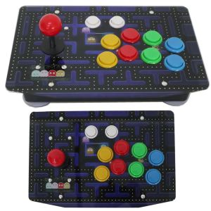 Boxers Racj500s 10 кнопок Arcade Joystick USB -проводная акриловая арт -панель для ПК MultiColor