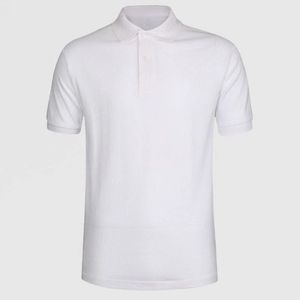 Högkvalitativ mäns bomullsbroderad poloskjorta Summer Ny high-end Business Casual Lapel Short Sleeve T-shirt Top S-6XL