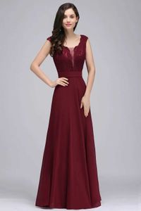 Runway Dresses Elegant Long Bourgogne aftonklänningar 2023 Sexig illusion o Neck spetsar sleless a-line chiffon formella party prom klänningar vestidos y240426