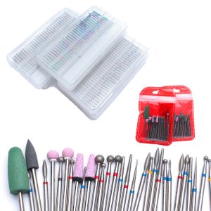 Bits 30pc Diamond Unhed Bit Bit Bit Coating Cutters Milling Cutters Conjunto de polimento para Manicure Salon Remoção de Gel Nail Arquivos Acessórios