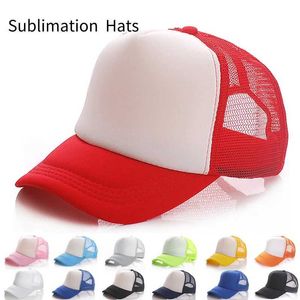 Caps de bola sublimação chapéus em branco Capinho de beisebol snapback para meninos homens homens chapéus ajustáveis moda novo esportes anúncios j240425
