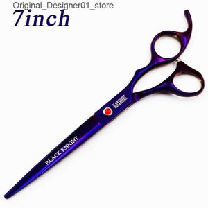 Ножницы для волос Черный рыцарь Профессиональный парикмахер 7-дюймовый парикмахерский питомец Perple Purple Style Q240426 Q240426