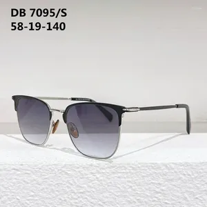 Güneş Gözlüğü DB 7095/S Saf Titanyum Yüksek Son Dayanıklı Orijinal Erkekler Moda İngiliz Tarzı Yaz Gözlükleri Kadın Reçeteli Gözlük