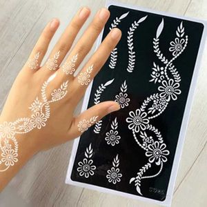 Tattoo Transfer Indian Henna Temporary Tattoo Stencil Hand Arm Body Painting Template Tattoo Stencil Stickers Self-adhesive Painted Stencil 240427