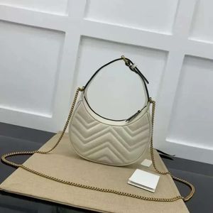 10A retro luster Jakość projektanci marka damskie półksiężyc wysoko na jedno ramię Crossbody Half Moon Cross Cross Body Classic Fashion Mase Me