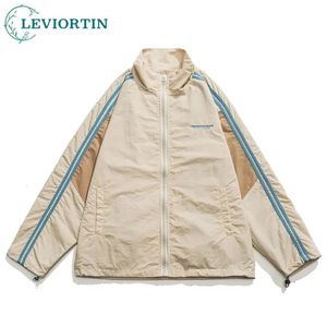 Hip Hop Patchwork Varsity Jacket Men Women Japanese Harajuku Color Block Windbreaker Coats Autumn Thin Vintage Cargo Jackets 240425