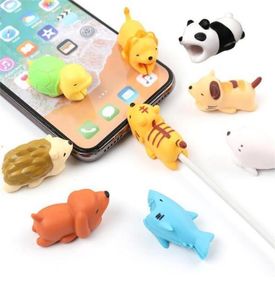 Kabelladdare Bite Protector Savor -täckning för iPhone Animal Design Laddningsladdskydd utomhus Gadgets6535617