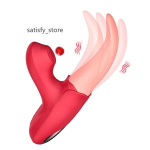 Stimolazione del clitoride femmina Orgasmo Sex Machine Toys per adulti Lingua realistica Leccare il vibratore per le donne