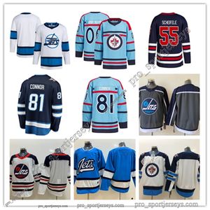 Winnipeg Custom Jets Hockey tröjor 9 Alex iafallo 15 Rasmus Kupari 17 Adam Lowry Colin Miller Sean Monahan Josh Morrissey Vladislav Namestnikov Nino Niederreiter