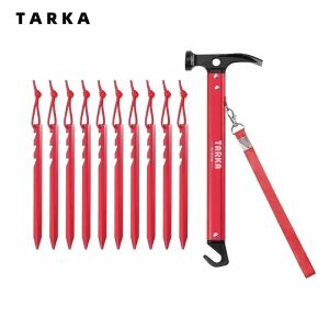 Schutzhütten Tarka Camping Hammer Zeltstifte Set Leichte Hämmer Trap Zelt Stakes Camping Zelt Hammer Nägel Outdoor Gadget Accessoires