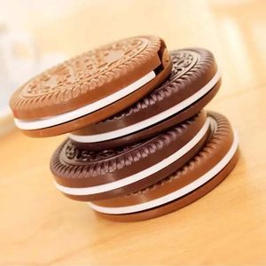 NEW Cute Chocolate Cookie Shaped Fashion Makeup Mirror Comb Set for Charming Beauty Routine