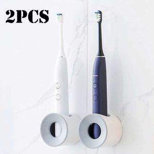 Diş fırçası tutucular 2 banyo aksesuarları elektrikli diş fırçası duvara monte diş fırçası tutucu kanca depolama banyo depolama rafı 240426