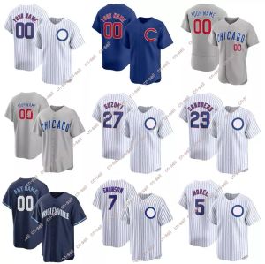 Maglie da baseball personalizzate Dansby Swanson Ryne Sandberg Seiya Suzuki Christopher Morel Home Away Jersey Men Women Youth Youth S-6xl