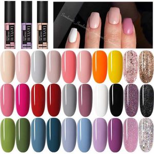 Nail Polish LILYCUTE 5ml Nail Gel Polish Bright Color Semi Permanent Nail Art Gel Base Top Coat UV LED Soak Off Gel Varnish For Beginner Y240425