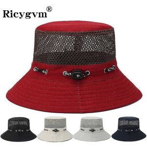 Szerokie brzegowe czapki wiadra czapki unisex letnia słoneczna kapelusz moda siatka czapka solidna kolor rybak c for mężczyzn kobiet na świeżym powietrzu.