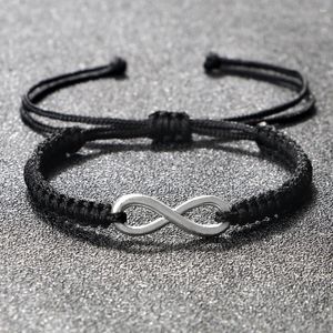 Länk armband trendiga kreativa armband för kvinnor män lycklig röd tråd sträng handled kedja justerbar charm oändlighet yoga smycken gåva