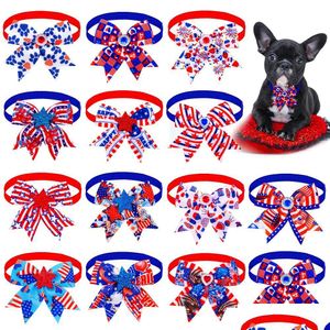 Köpek Giyim Mıknatısları 50/100 PCS JY Dekorasyonlarının 4. Bow Tie Moda Küçük Kedi Bowtie Köpekleri Tımar Aksesuarları Pet Malzemeleri Del Del Dh3fo