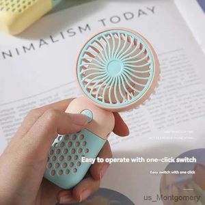 Electric Fans Cute USB Mini Fan Portable Handheld Fan Rechargeable Mini Handy Fan Pocket Size Low Noise Small Electric Fan Student Dormitory