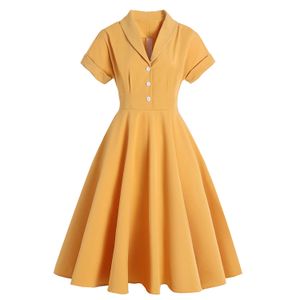 Costume Mid Length Dress Hepburn Style Skirt Large Swing Retro Vintage Womens Clothing