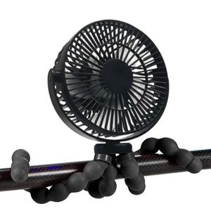 Baby Batvil Fan Taşınabilir Fan 360 Rotate Esnek Tripod 5 Hızlı Pil Çalışan Klip Fan 2400mAH El Masa Fanı 240417