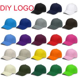Logotipo personalizado de softball Homem de beisebol Casquette Blank Men Solid Color Snapback Caps Sport Hats Mulheres 6 Painel Baseball Cap