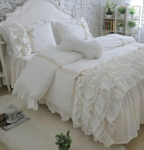 Bedding Sets Amazing Luxury Set Cake Layers Embroidery Ruffle Lace Duvet Cover Bed Sheet Bedspread Princess Bow Pillowcase7446938